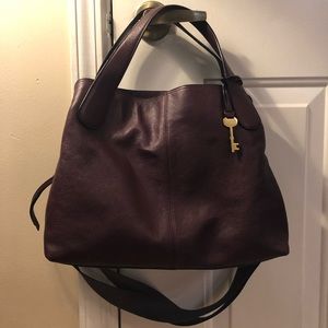 Fossil Maya Satchel in Fig